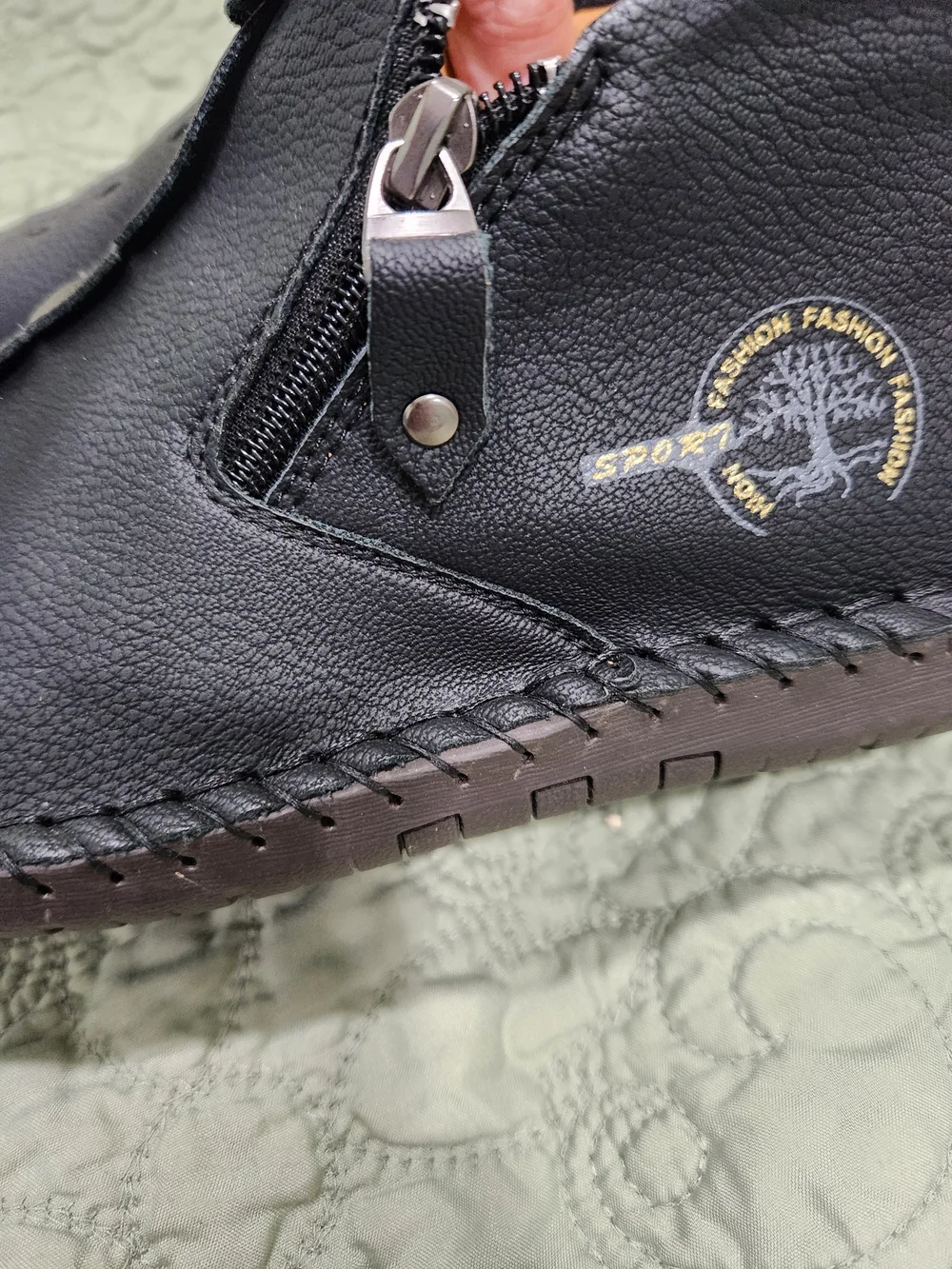 Men's Black Slip-On Moccasin Loafers
